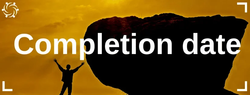 Project timeline graphic highlighting the official completion and possession dates for the Godrej Vanantara luxury apartments.