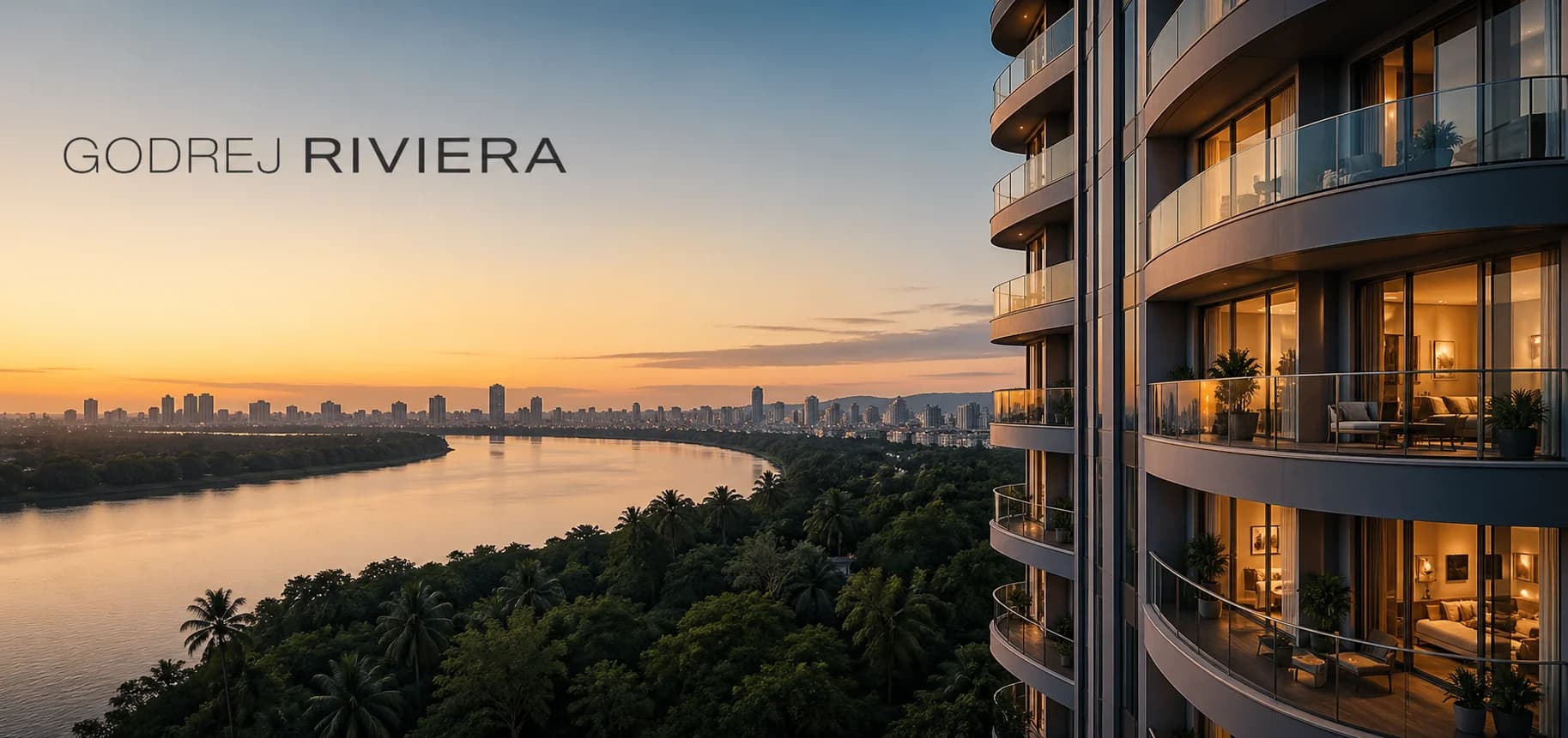 Location map and connectivity overview of Godrej Riviera residential project situated in Ambivali near Kalyan Railway Station, Mumbai.