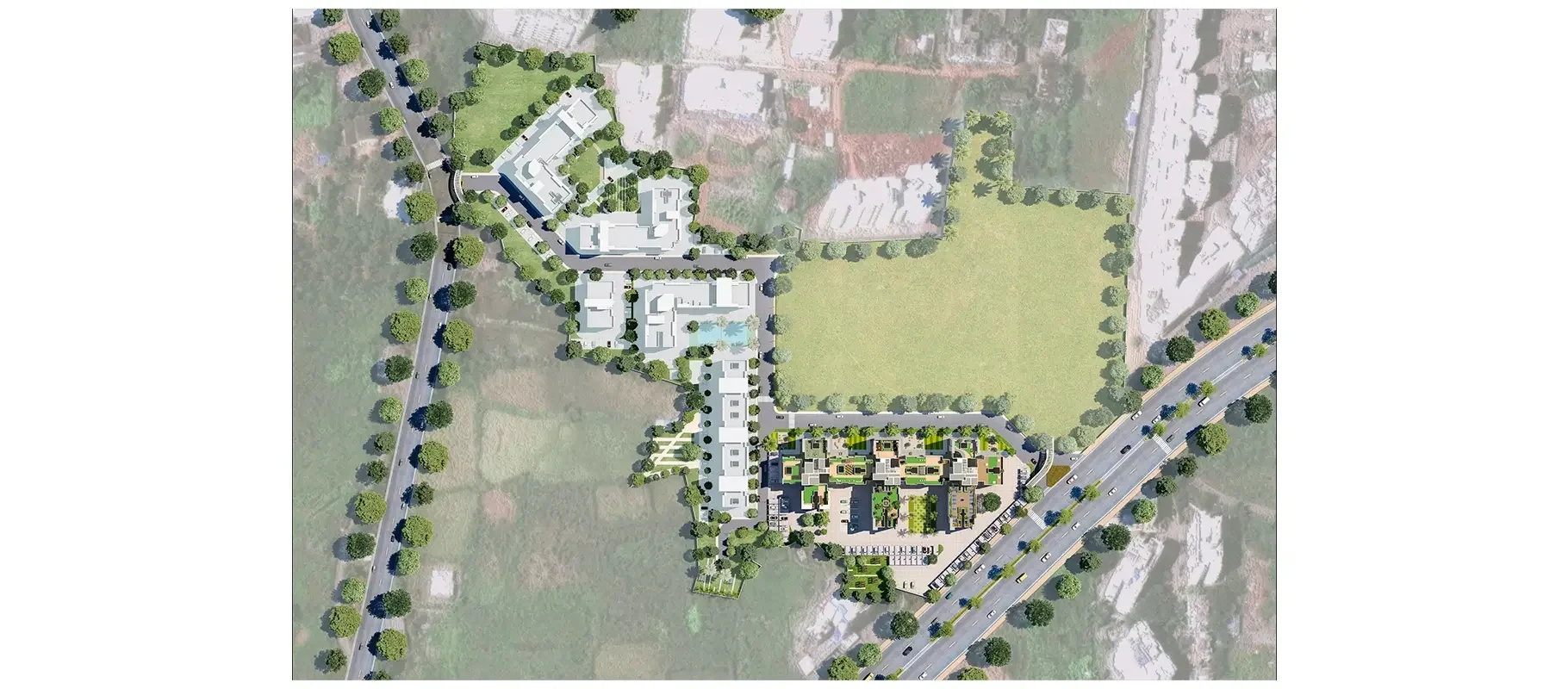 Master plan map of the Godrej Vihaa residential township in Badlapur, showing the strategic placement of 12 high-rise towers spread across 13 acres