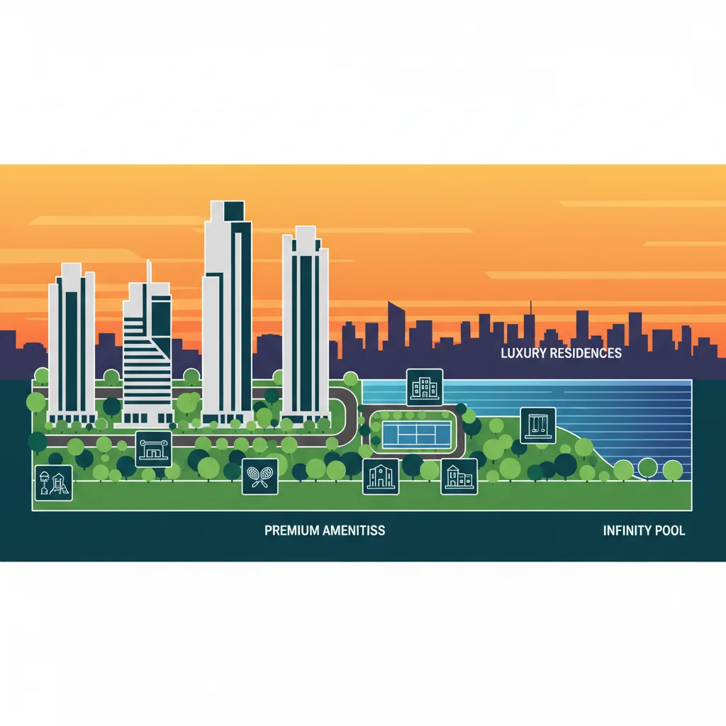 Best Gated Communities for NRIs in Bangalore 2026 - Modern luxury gated community aerial view with forest-themed residential township