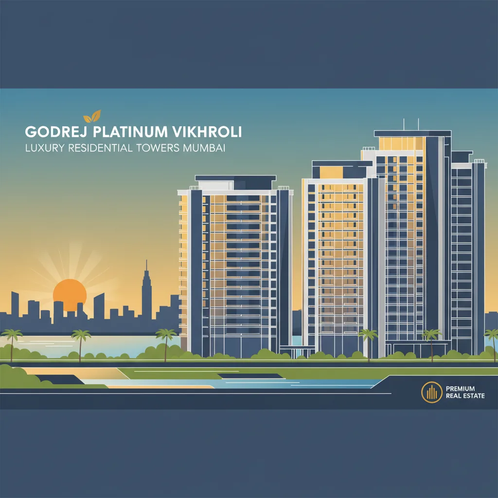 Godrej Platinum Vikhroli - Luxury residential apartment towers in Mumbai with modern glass balconies