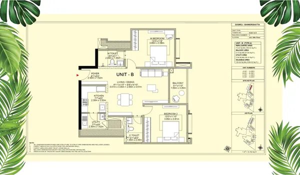 Godrej Vanantara 2 BHK Floor Plan