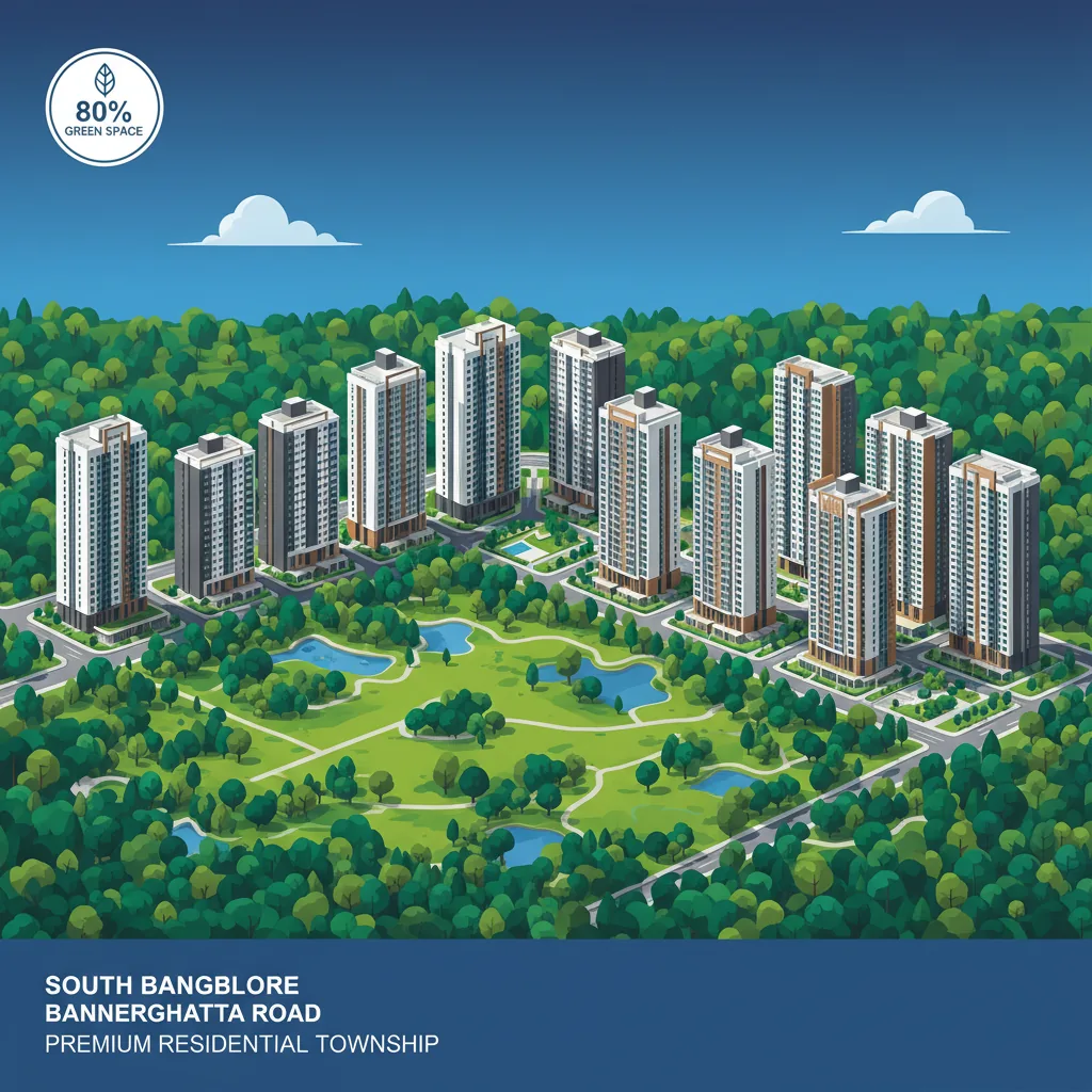 Godrej Vanantara Advantage - Modern luxury forest-themed residential township aerial view with 18 high-rise towers surrounded by lush green landscape