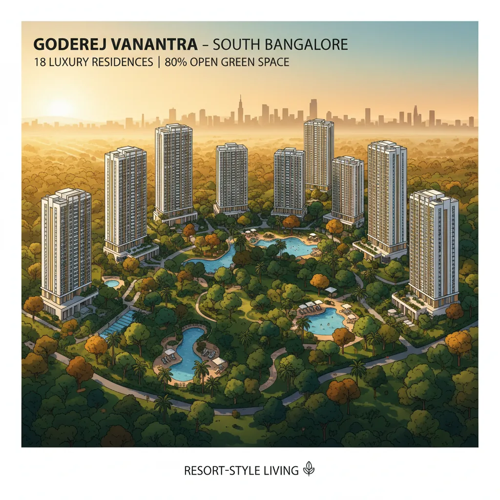 Godrej Vanantara Launch Date - Modern luxury residential high-rise towers in forest-themed township