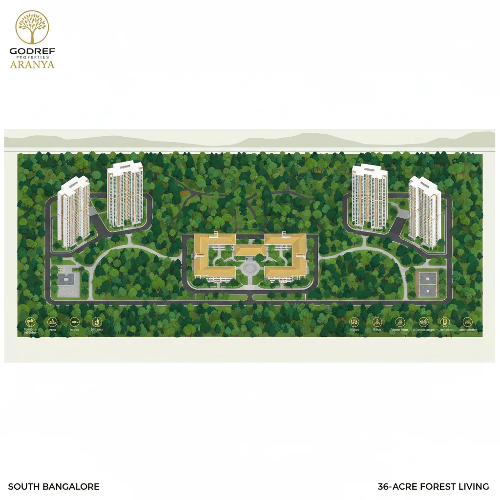 Godrej Vanantara Official Website - Modern luxury residential township visualization, forest-themed 36-acre development