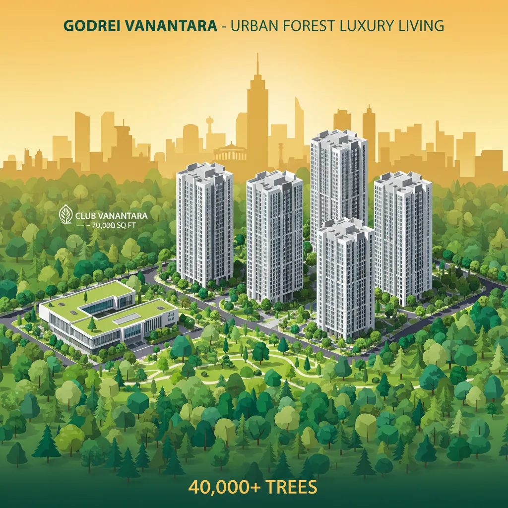 Is Godrej a Real Estate Company - modern luxury forest-themed township aerial view