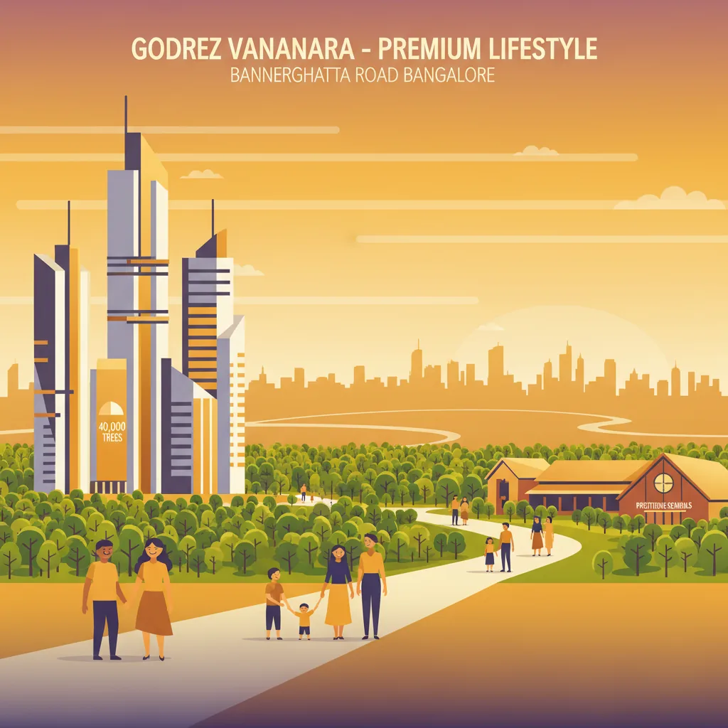 Top Schools Near Godrej Vanantara including Sherwood High and PSBB with residential township view