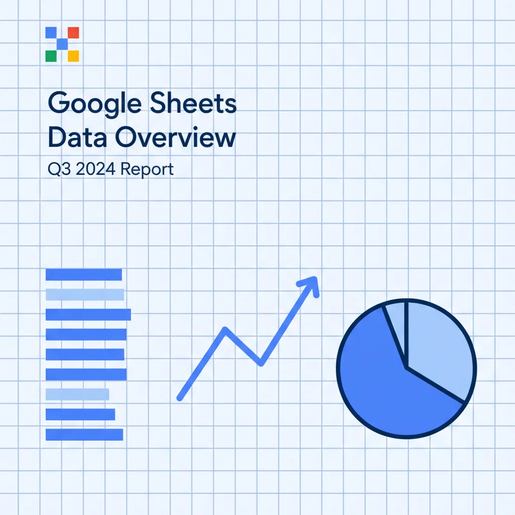 Abstract minimalist data visualization header representing Google Sheets spreadsheet interface