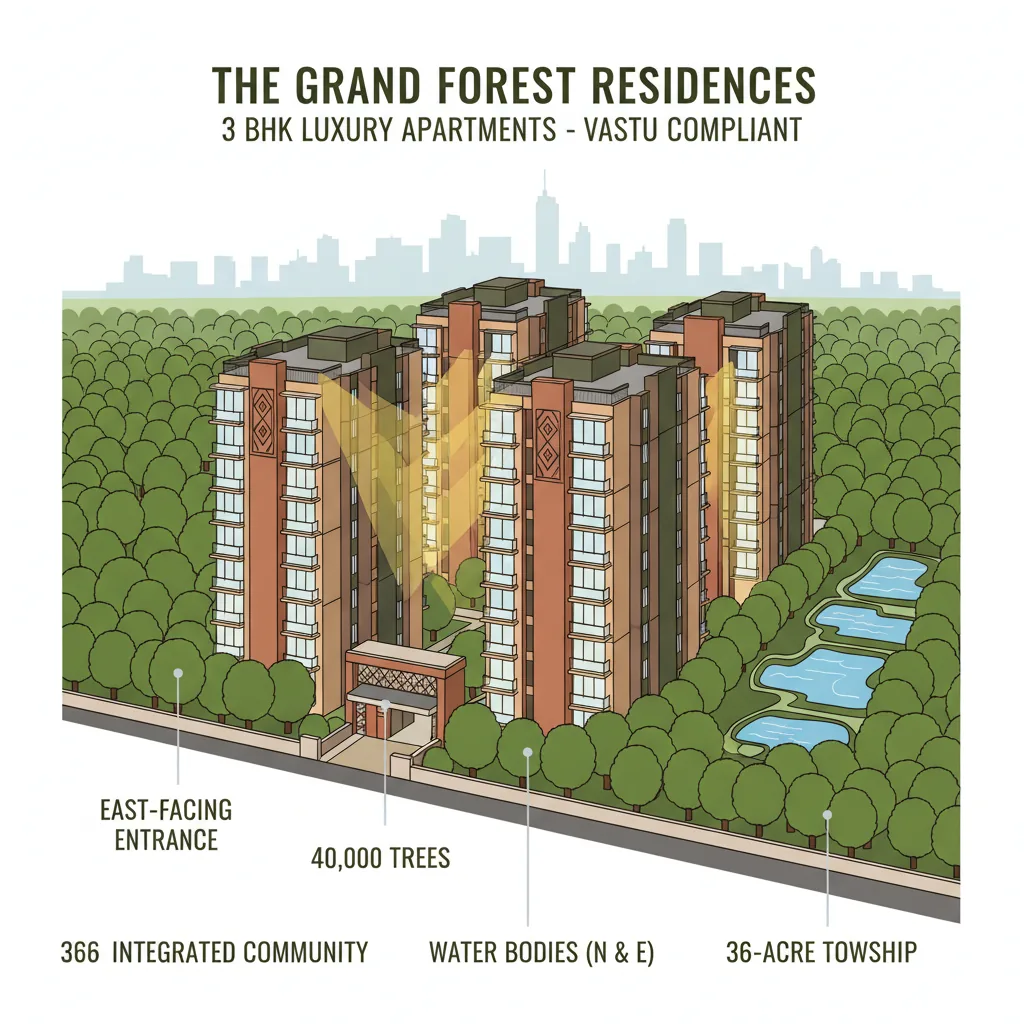 Modern luxury 3 BHK apartments at Godrej Vanantara on Bannerghatta Road with Vastu-compliant East-facing architecture